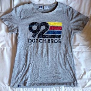 Dutch Bros Grey Graphic T-shirt Size Medium